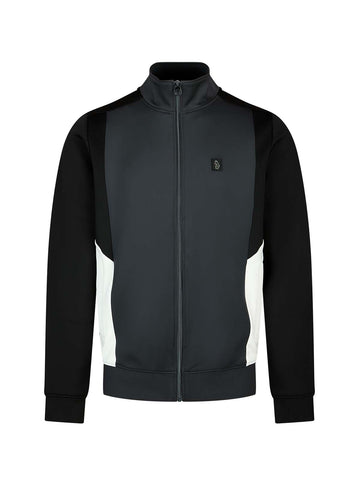 Beetham Panelled Zip Through Sweatshirt - Black