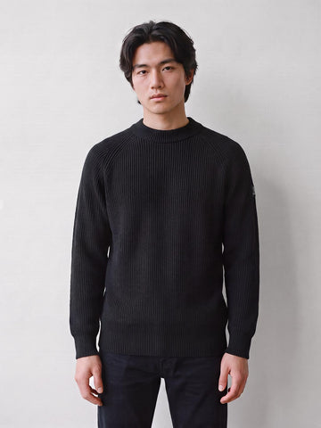 Cromer Plated Knitted Jumper - Black