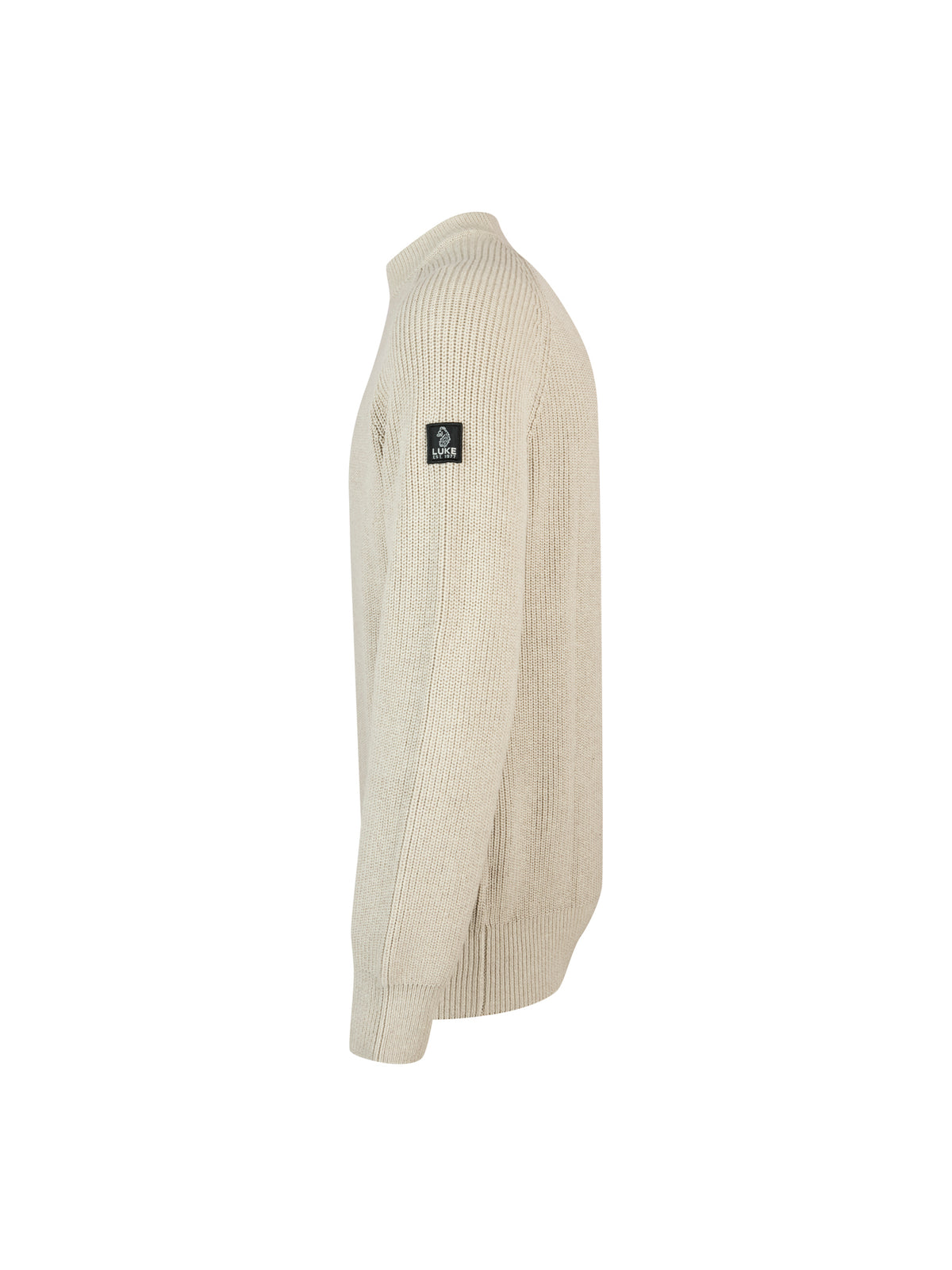 Cromer Plated Knitted Jumper - Stone Marle