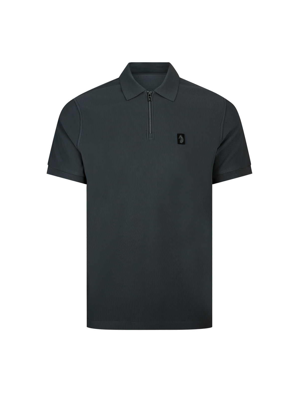 Penrith Zip Neck Polo Shirt - Charcoal