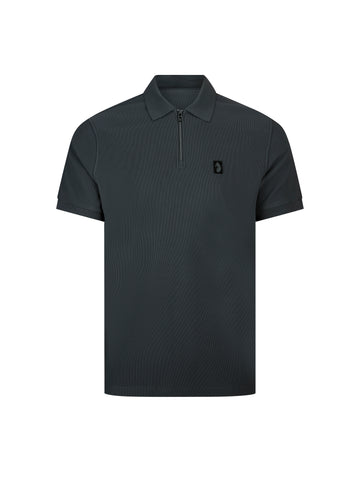 Penrith Zip Neck Polo Shirt - Charcoal