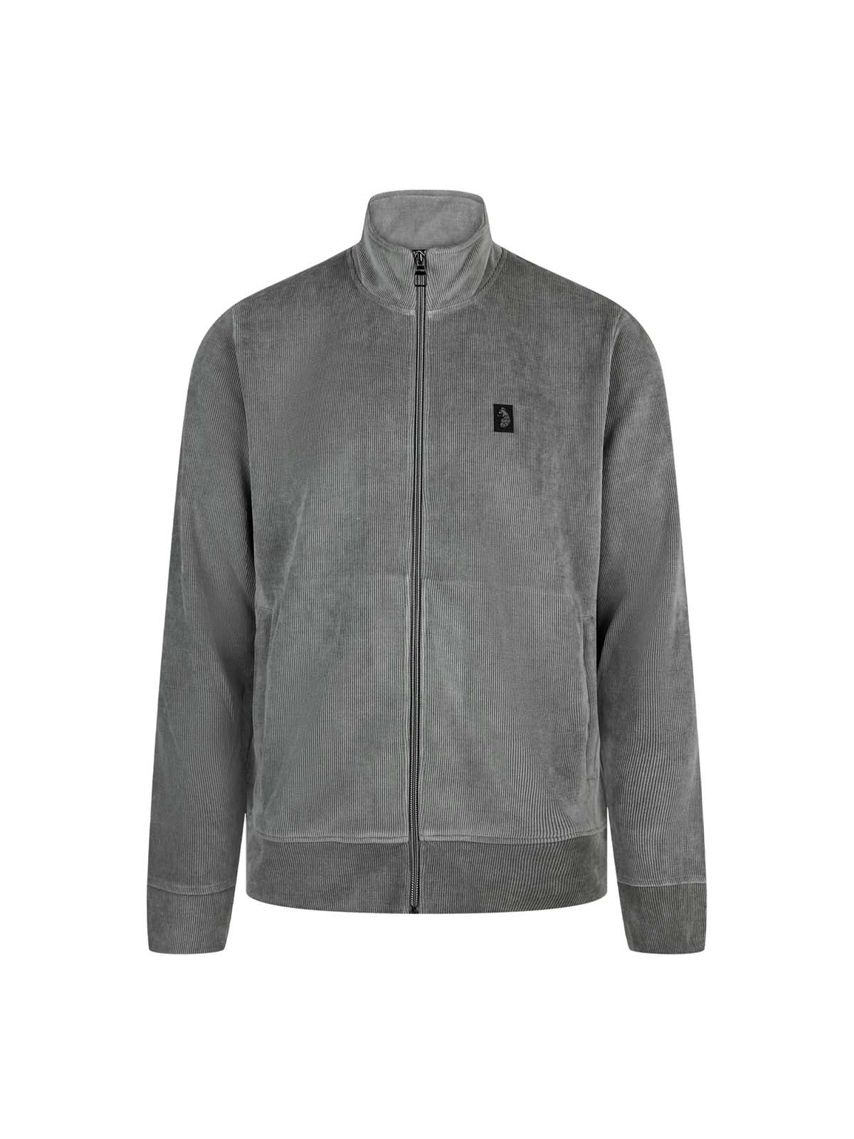Norwood Chenille Cord Zip Sweatshirt - Concrete