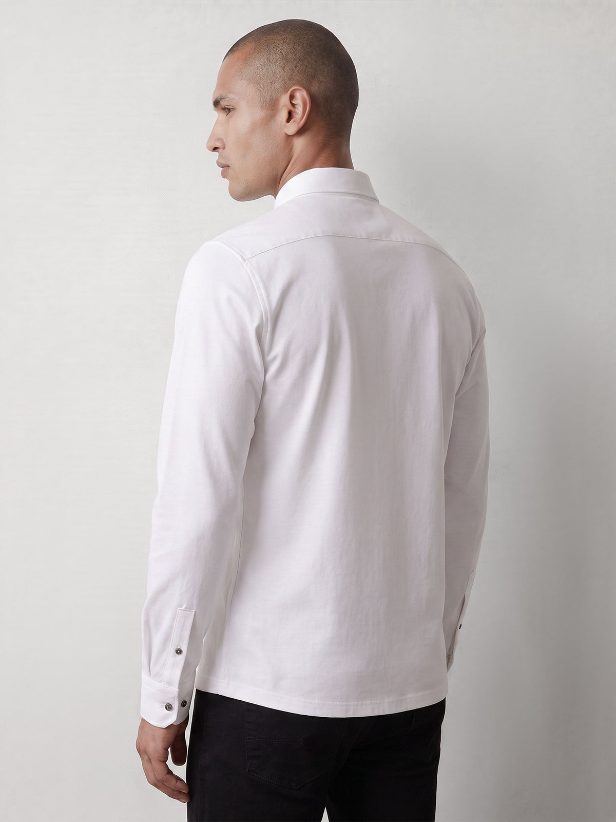 Neville Long Sleeve Shirt - White