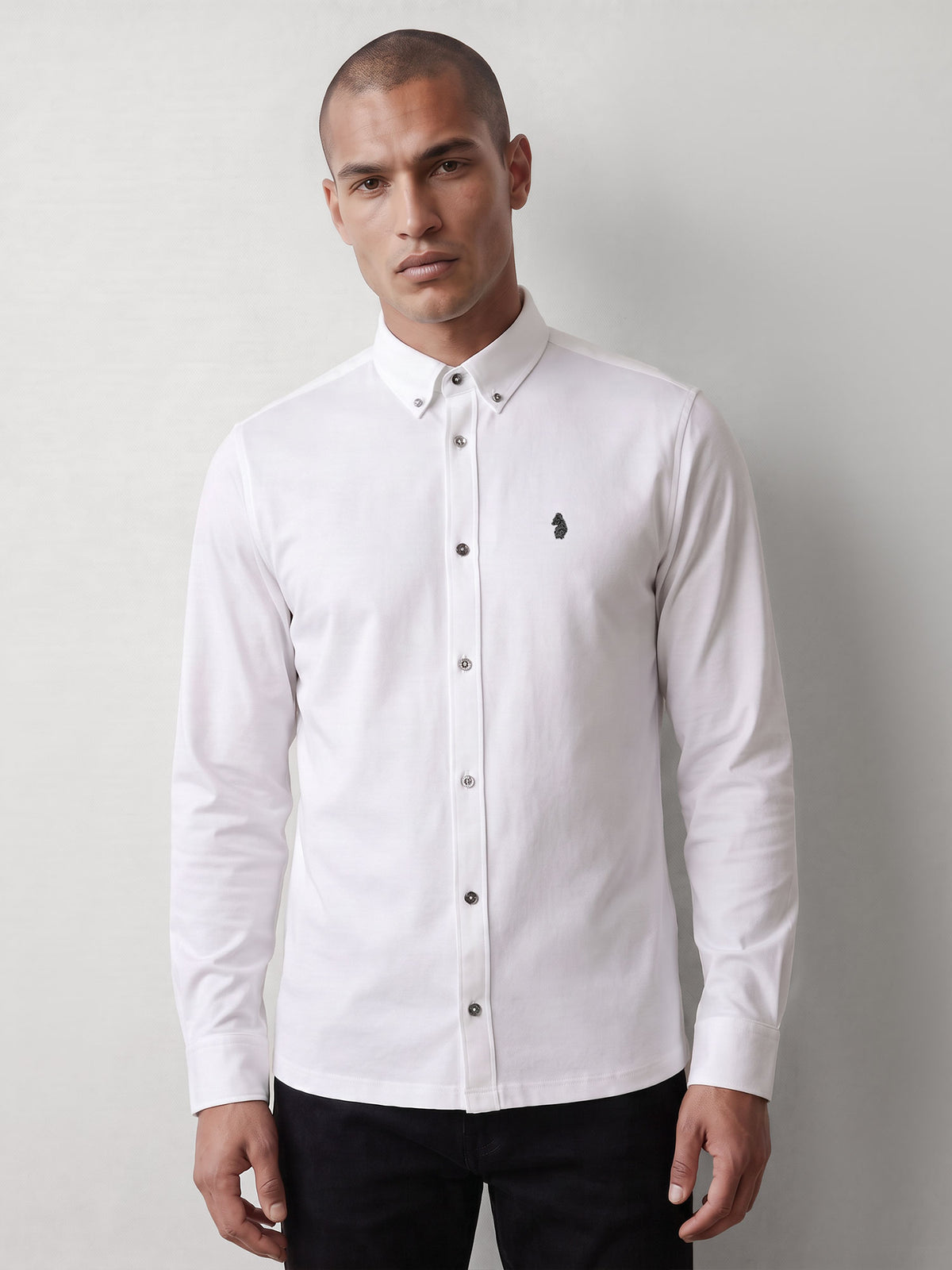 Neville Long Sleeve Shirt - White