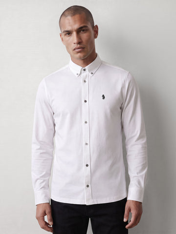 Neville Long Sleeve Shirt - White