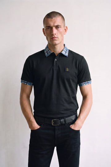 Yard Polo Shirt - Black Blue