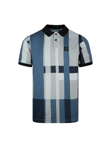 Bury Check Polo Shirt - Blue