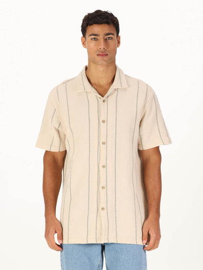 PEARL LAGOON STRIPE SHORT SLEEVE SHIRT