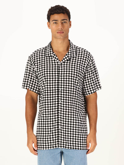WAWASHAN CHECK SHORT SLEEVE SHIRT