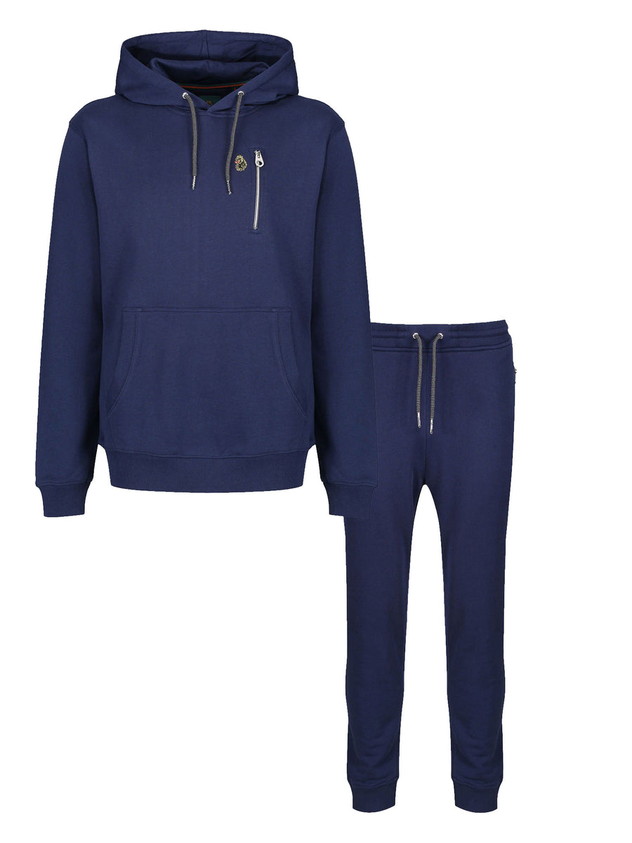 LOS ANGELES ROME Tracksuit | 100% Cotton Men's Tracking Set | In Navy ...