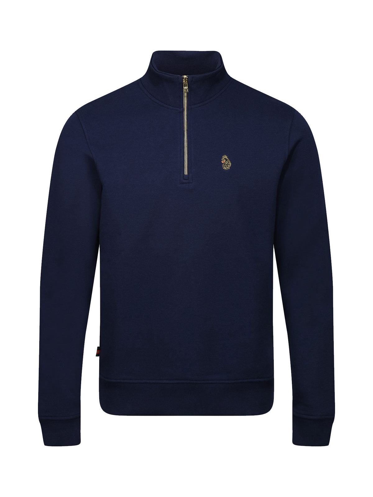 Boy's sweatshirt with quarter-zip and fleece, front view